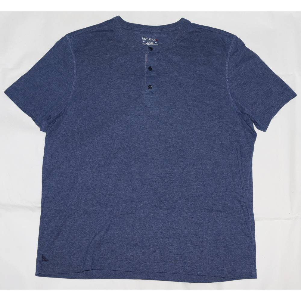 UNTUCKit‎ Men's Short Sleeve Henley Style T-Shirt Size Large